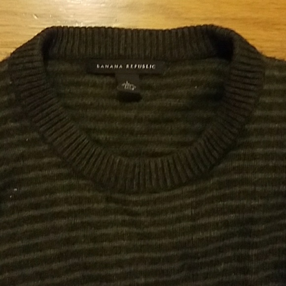 Green striped Banana Republic sweater. - Picture 2 of 3